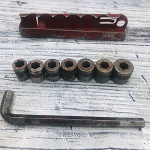 Vintage Indestro Tools  1/4”- 7/16"  Hex Drive Socket Set, Made In USA - Picture 1 of 6