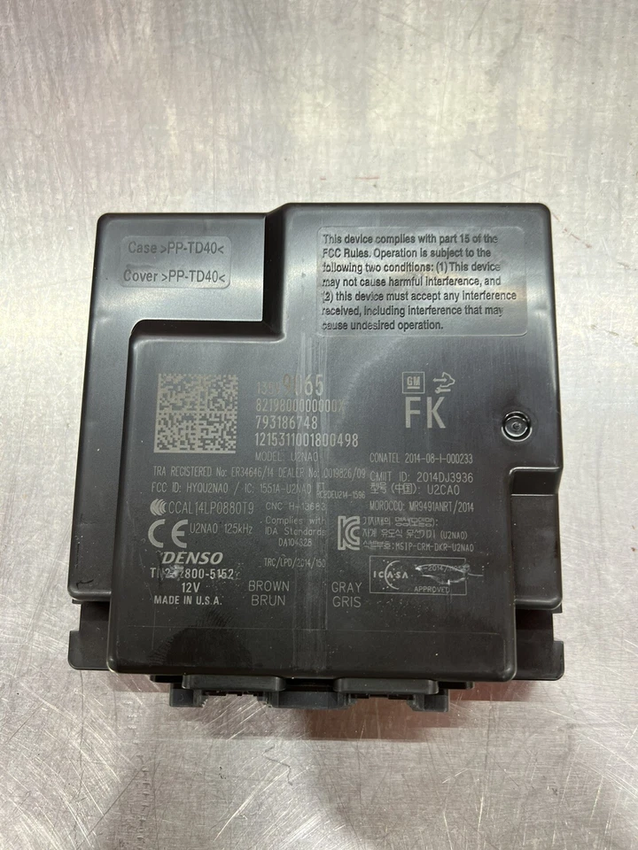 Chevrolet Camaro 2016-2021 módulo de control de entrada sin llave bloqueo de robo 13599065 Foto 1 de 2