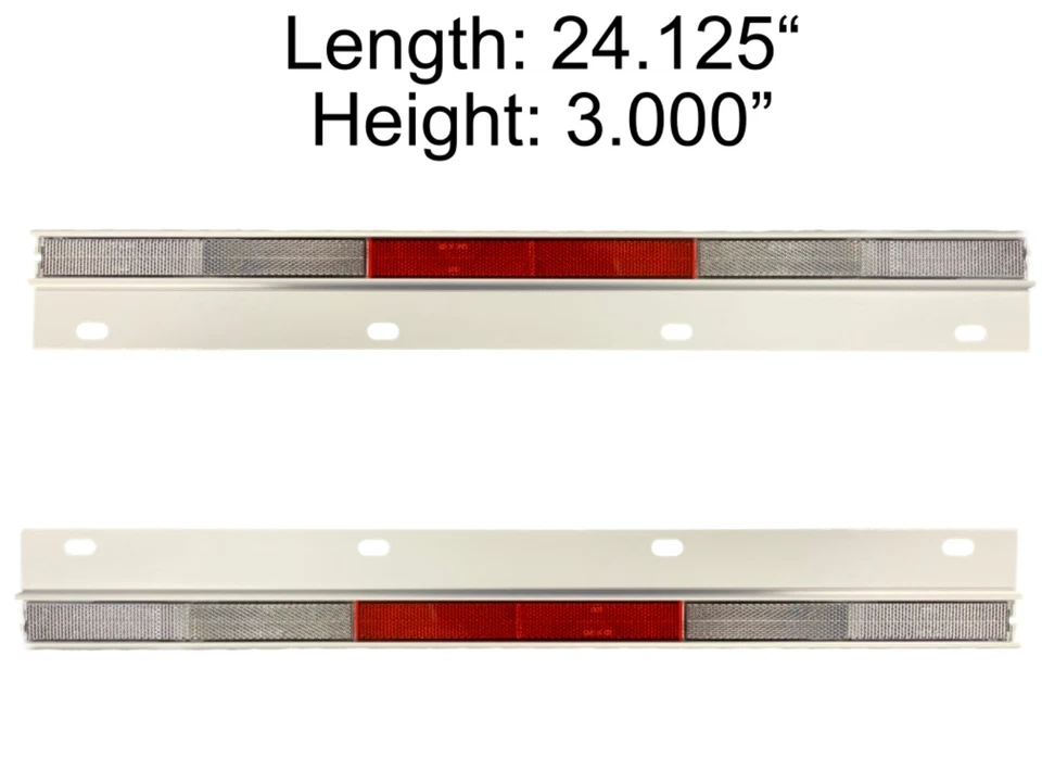 Juego de placas reflectoras de visibilidad de aleta de barro de aluminio recto Foto 1 de 1