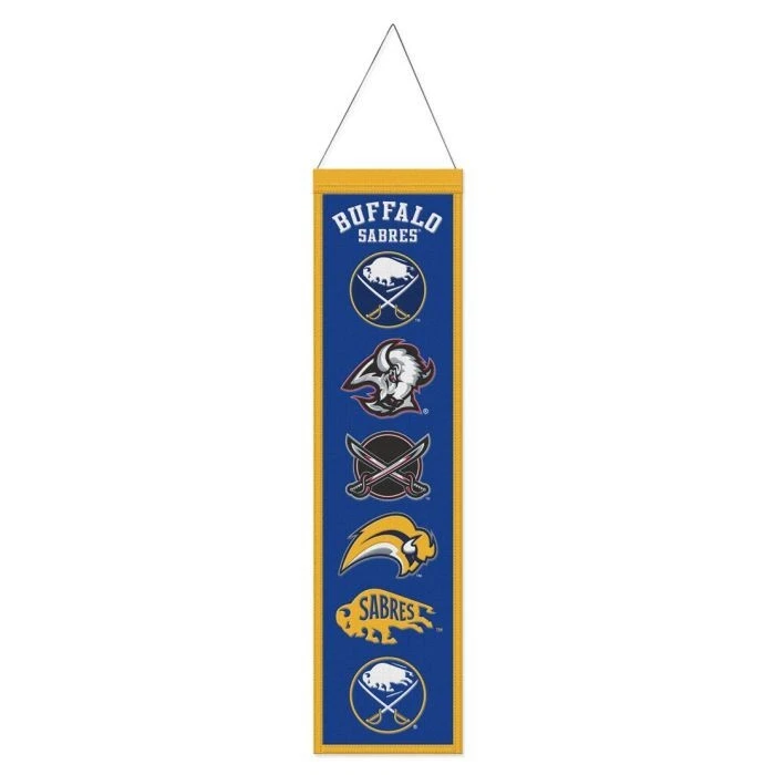 Banner Buffalo Sabres NHL Heritage lana bordada 8" X 32" Foto 1 de 1