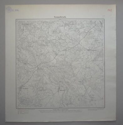 Cremerbruch - Rummelsburg Pommern Preußen Topographie - Lithographie Karte 1877 • 6€