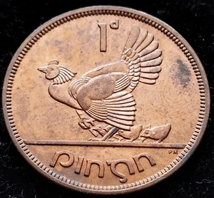 Ireland 1949 | One Penny | Irish 1d | Irish Penny | KM.11 | UNC - Picture 1 of 2