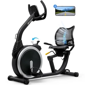 MERACH S19 High-end Magnetic Recumbent Adults Exercise Bike Smart Bluetooth LCD - Picture 1 of 9