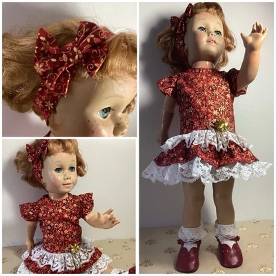 Chatty Cathy (19-20 pulgadas. Muñeca, calcetines y zapatos no están incluidos. Traje casero Foto 1 de 4
