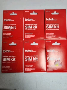 Total By Verizon 5G Nationwide Keep Your Phone SIM Kit  [pack of 6] - Photo 1 sur 1
