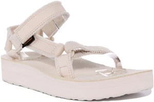 Teva Midform Adjustable Strap Canvas Womens Sandals In Birch UK 3 - 8 - Picture 1 of 6