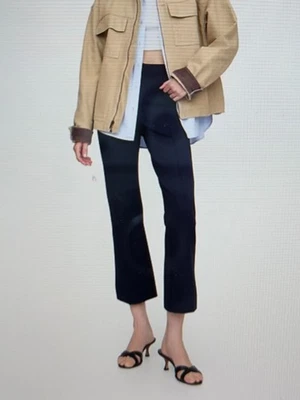 NEW Gap Pants Petite XS High Rise Double Knit Crop Kick Navy - Image 1 of 4