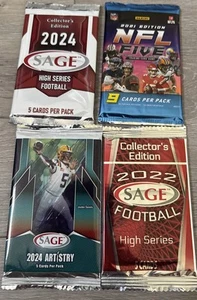 2022 Panini Sage Football Cards NFL Brand New sealed Packs Lot Of 4 Packs - Picture 1 of 3