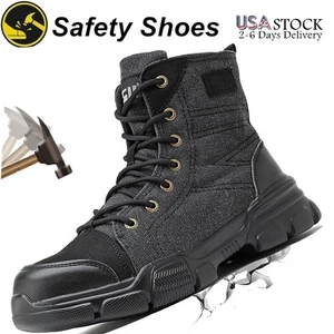 Workout sneaker light Breathable Men steel toe safety work shoe Indestructible - Picture 1 of 28