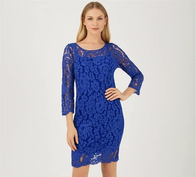 Vestido de encaje HD in Paris Anthropologie talla pequeña azul superpuesto hada caprichoso Foto 1 de 4