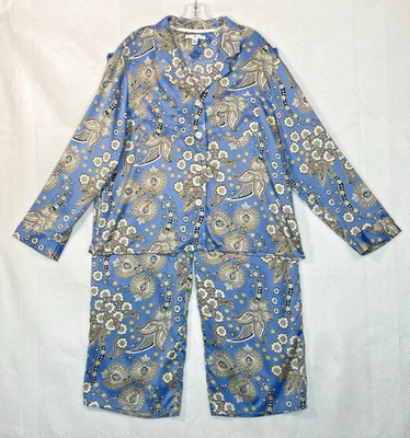 Tommy Hilfiger Sleepwear Pajama Set Womens XL Blue PJ Lounge Comfort Sleep Soft - Image 1 of 4