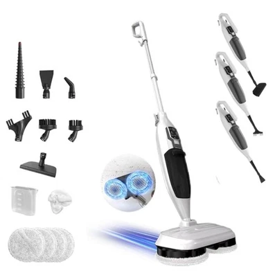 Steam Mop w/ 13 Accessories, Steam Cleaner for Home, Dual Floor Scrubber-NEW! - Image 1 of 4
