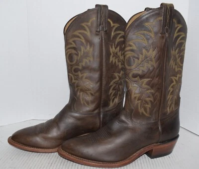 Tony  Lama Handcrafted in USA Oiled Leather Western Cowboy Riding Boots Mens 9.5 - Image 1 of 4