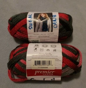 2 matassine Premier filato starbella rosso nero grigio canna da zucchero - Foto 1 di 2