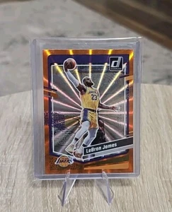 2023-24 Panini Donruss LeBron James Orange Laser Holo #2 Lakers 037/125 - Picture 1 of 3