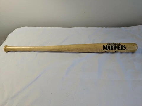 Seattle Mariners Logo Team Mini Bat 1996 E. W. Hannas Made in USA. Free shipping Cover
