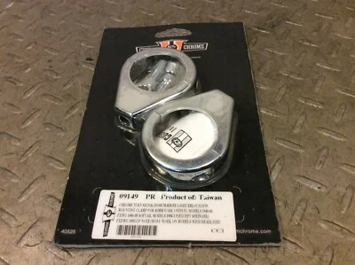 Custom Chrome 41mm Front Turn Signal Relocation Fork Leg Clamps Softail FL FXDWG - Image 1 of 4