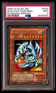 PSA 9 Mint Blue-Eyes Toon Dragon PS-00 Pharaoh's Servant 2000 Japanese Card - Picture 1 of 2