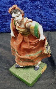 Vintage Wachsfigur; Tanzende Dame; Handarbeit; 4"; ca1880er-40er Jahre; MX; sehr guter Zustand+ - Bild 1 von 6