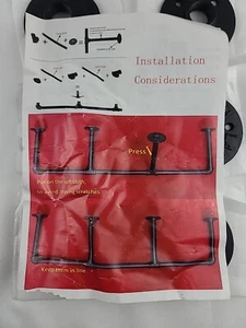 Yuanshikj Wandhalterung Eisen Rohr Regalhalterung 2 Stck. - nur 3-stufige Hardware - Bild 1 von 16