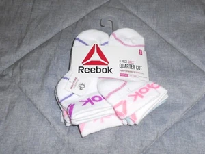 NEW, Reebok Tod. Girls Quarter Cut 6 Pack Performance Training Moisture Control - Picture 1 of 3