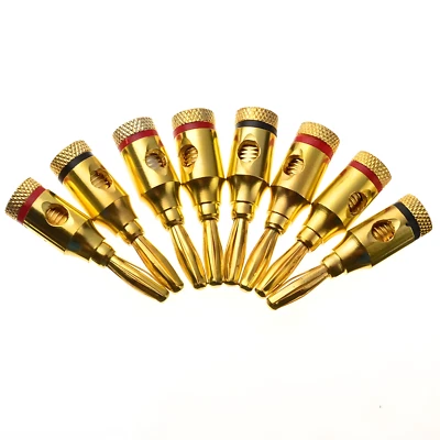 (Pack of 8) Banana Plugs Cable Connectors Musical For Speaker Amplifier Adapter - Image 1 of 4