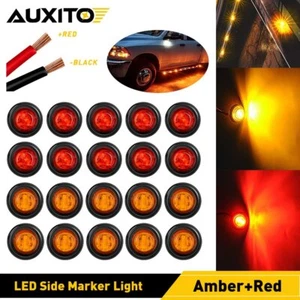 Red+Amber LED Marker Side SMD Light Bullet Lamp for Truck Trailer Car Pickup 20X - Bild 1 von 11