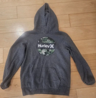 Hurley Hoodie Youth XL Boys Gray Logo Graphic Print Pullover Sweatshirt Hoodie - Image 1 of 3