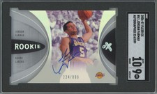 JORDAN FARMAR RC AUTO SGC 9 224/899 2006-07 FLEER EX #61 LOS ANGELES LAKERS