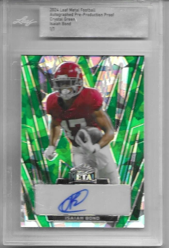 2024 Leaf Metal Isaiah Bond Auto Pre-Production Proof Crystal Green SSP 1/1