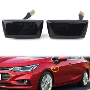 2PCS Dynamic LED Side Marker Indicator Light For Opel Astra Black Shell - Picture 1 of 9