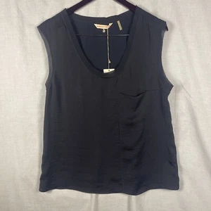 Rebecca Taylor Top Size 10 Navy Sleeveless Pocket NWT $150msrp - Picture 1 of 9