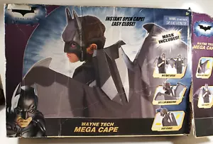 Batman DC The Dark Knight Wayne Tech Mega Cape Retractable 5ft Bat Wings *READ* - Picture 1 of 22