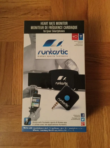 Monitor de ritmo cardíaco Runtastic para teléfonos inteligentes caja abierta Foto 1 de 1
