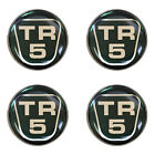 Triumph TR5 Green Logo Self Adhesive Set of 4 Gel Wheel Centres