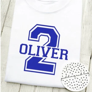 personalisiertes T-Shirt 2. Geburtstag 2. Jungen Oberteil Ich bin zwei - Bild 1 von 2