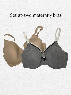 Set of two Motherhood 34DDD Full Coverage Underwire Nursing Maternity Bra - Image 1 of 4