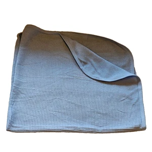 Gerber Baby Receiving Blanket Boy Blue Solid Plain Thermal Waffle Weave - Picture 1 of 3