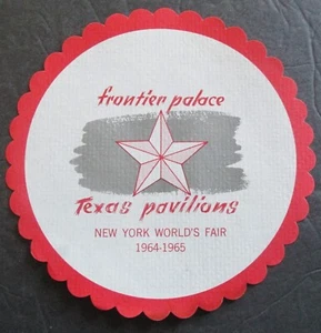 1964 New York World's Fair Texas Pavilion Frontier Palace Restaurant Paper Liner - Picture 1 of 2