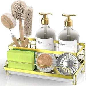 Organizador para fregadero de cocina, dorado unisex, 5,3 pulgadas de ancho.neuvo - Picture 1 of 7