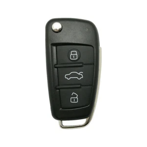 Nuevo estuche y hoja de repuesto remoto de 3 botones para AUDI A3 A4 A6 Q7+ logotipo - Imagen 1 de 3