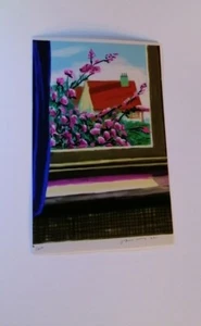 Rare David Hockney Window Garden View Art Prints ROYAL ACADEMY EXHIBITION - Picture 1 of 7