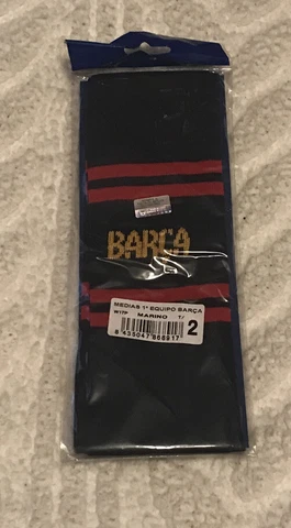 FC Barcelona Socks Medias Equipo Barca Blue 100% Acrylic NWT Cover