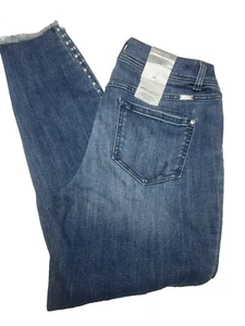 INC Jeans Size 10 Womens Skinny Leg Curvy Fit STUDDED Medium Wash Blue Denim - Picture 1 of 11