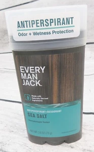Every Man Jack Antiperspirant + Deodorant Sea Salt 2.6 Oz Expires 7/25 - Picture 1 of 2