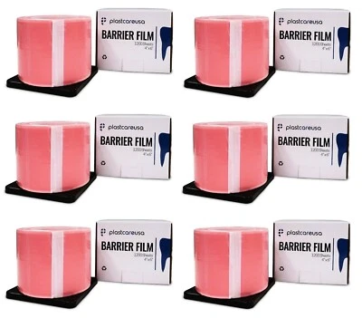 6 x Pink Barrier Tape Film, Dental, Adhesive, Tattoo, Lab 1200 4" x 6" Sheets - Image 1 of 4