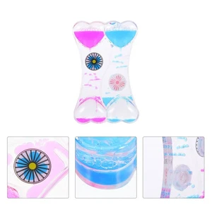 Clessidra creativa ornamento bambini gorgogliatore giocattolo movimento liquido timer ornamento casa - Foto 1 di 14