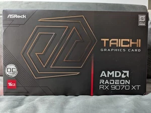 ASRock AMD Radeon RX 9070 XT Taichi OC 16GB GPU / Graphics Card - Used In Box - Afbeelding 1 van 4