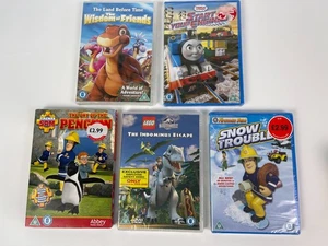 Brand New Sealed Childrens DVD's Thomas Tank engine Fireman Sam Lego Dinosaurs - Imagen 1 de 5
