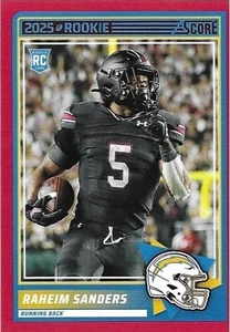 2025 Score - Rookies Raheim Sanders #45 Red (RC) - Picture 1 of 2